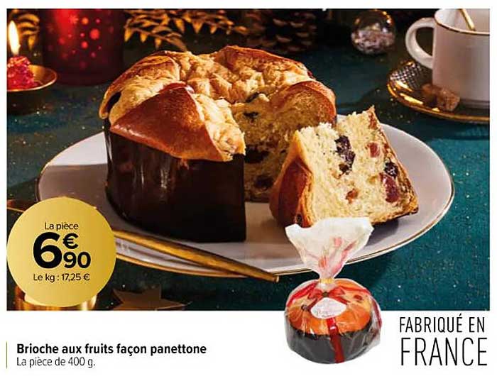 brioche aux fruits façon panettone