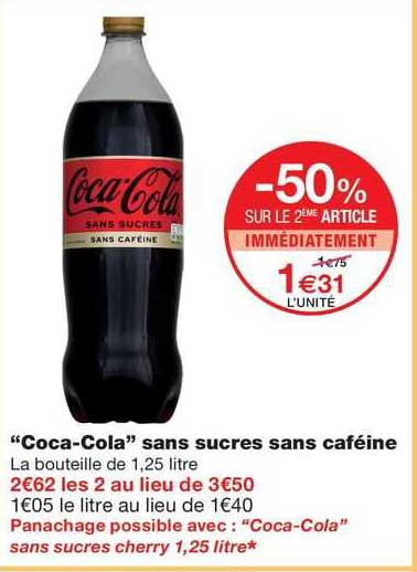 "coca-cola" sans sucres sans caféine