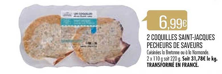 2 coquilles saint-jacques pêcheurs de saveurs