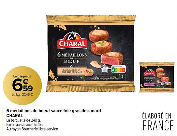 6 Médaillons De Bœuf Sauce Foie Gras De Canard Charal