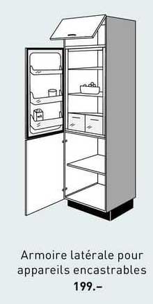 armoire latérale pour appareils encastrables
