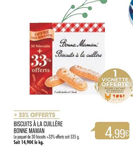 biscuits à la cuillère bonne maman