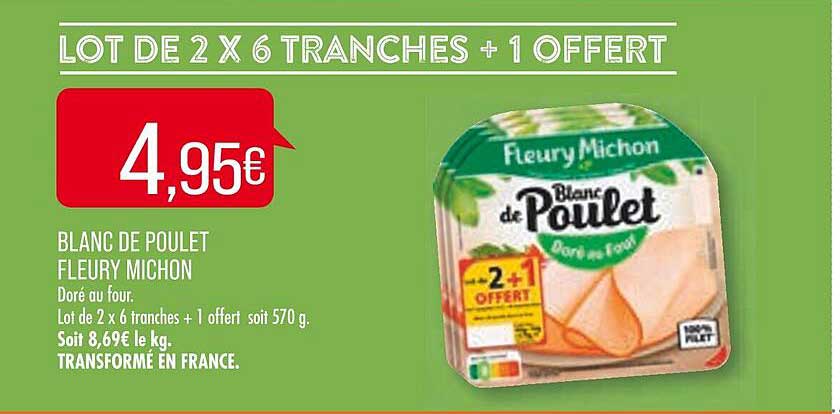 blanc de poulet fleury michon