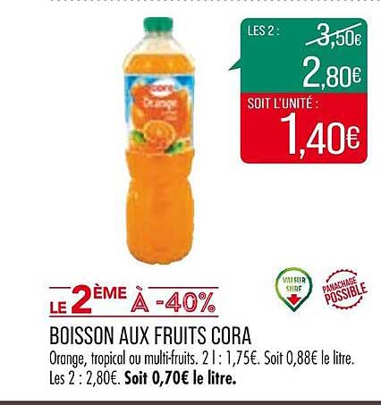 Boisson Aux Fruits Cora