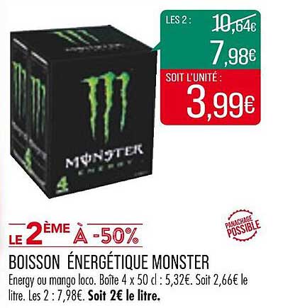 boisson énergétique monster