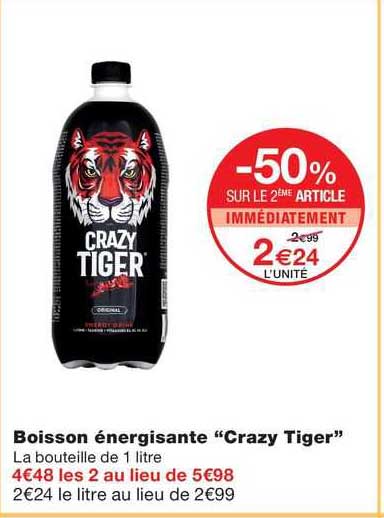 boisson énergisante "crazy tiger"