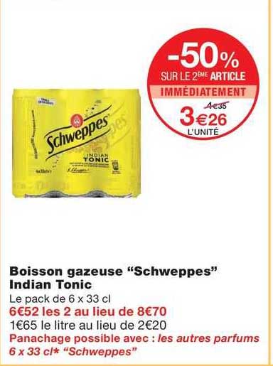 boisson gazeuse "schweppes" indian tonic
