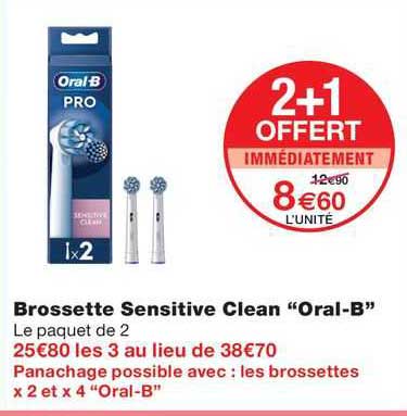 brossette sensitive clean "oral-b"
