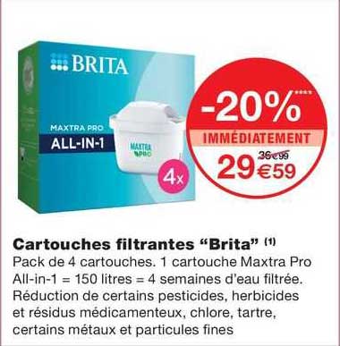 cartouches filtrantes "brita"