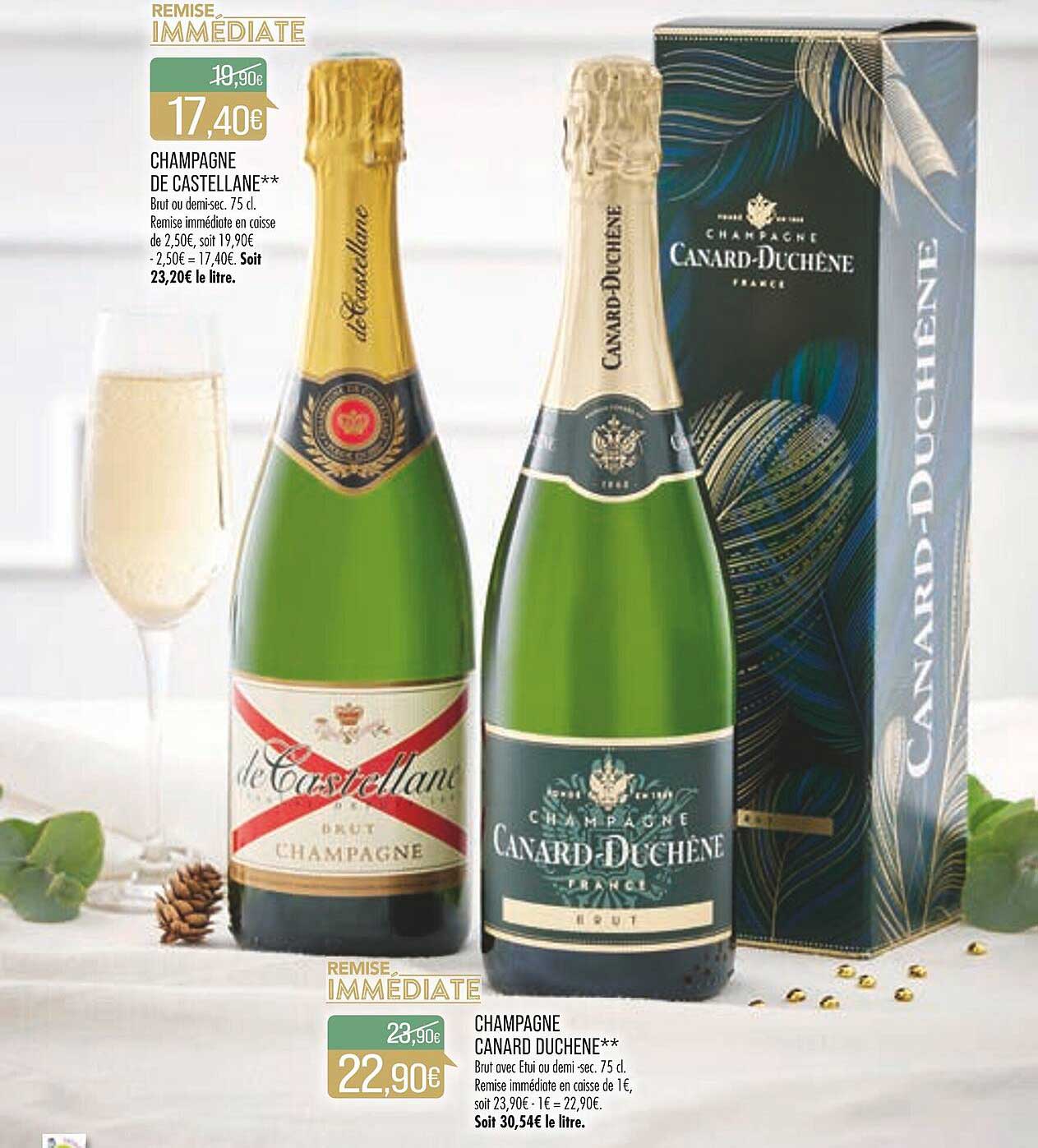 champagne de castelane, champagne canard duchêne