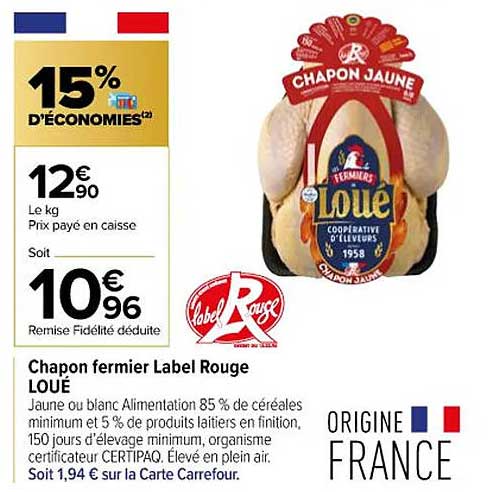 chapon fermier label rouge loué