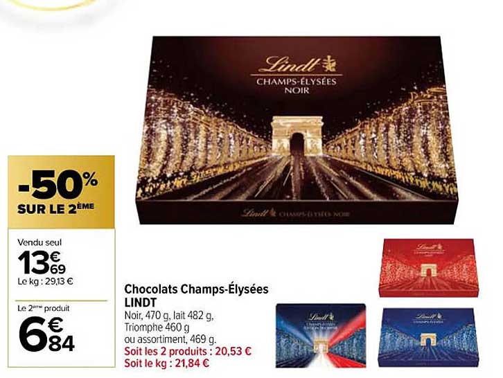 chocolats champs-élysées lindt