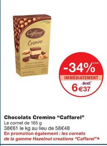 chocolats cremino "caffarel"