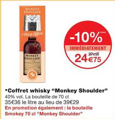 Coffret Whisky "monkey Shoulder"