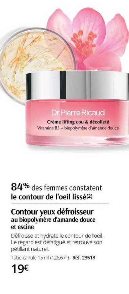 contour yeux défroisseur au biopolymère d'amande douce et escine