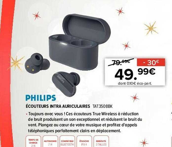 écouteurs intra auriculares philips