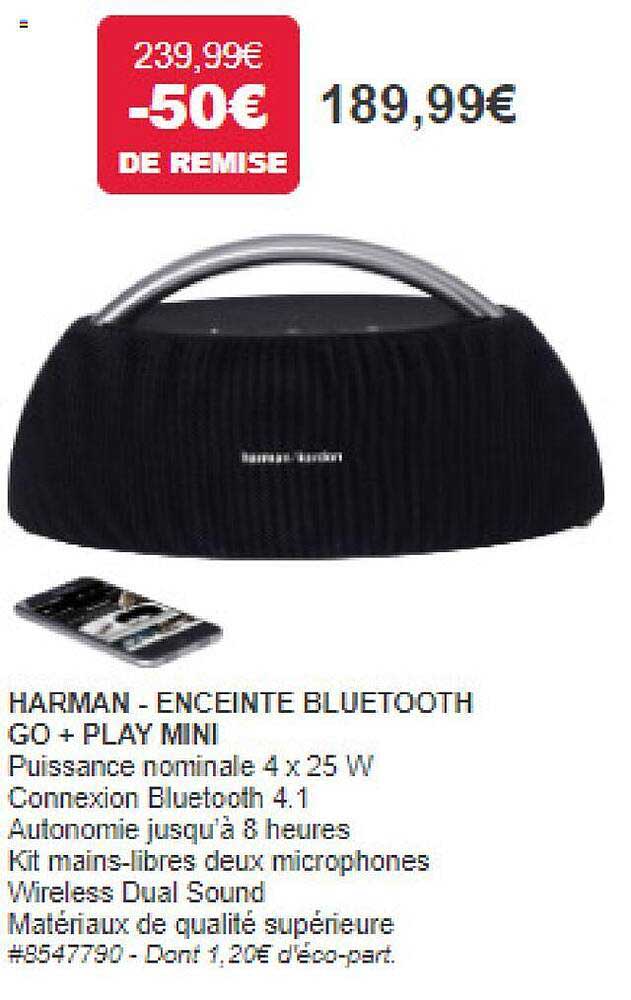 enceinte bluetooth go + play mini harman