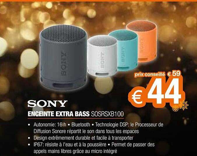 Enceinte Extra Bass Sony