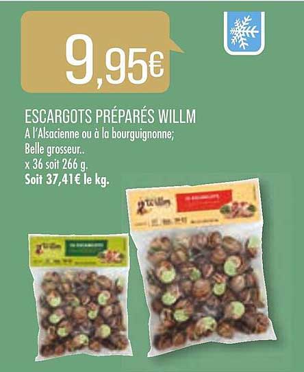 escargots préparés willm