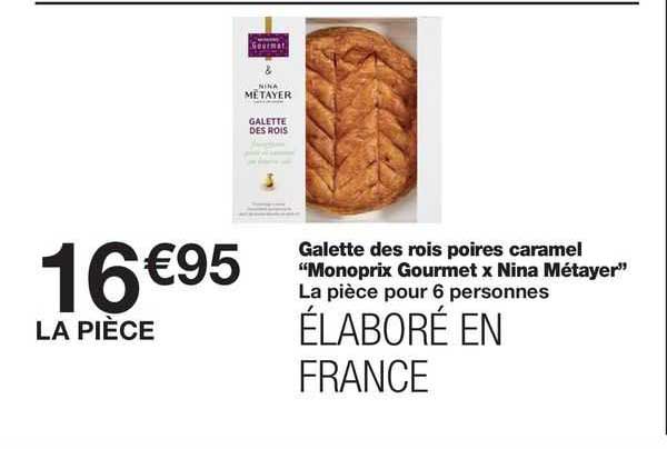galette des rois poires caramel "monoprix gourmet x nina métayer"