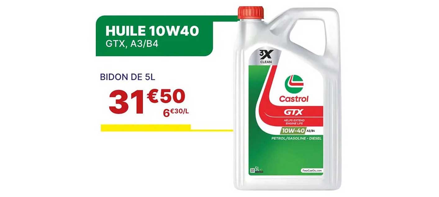 huile 10w40 gtx, a3/b4
