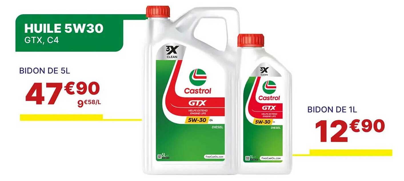 huile 5w30 gtx, c4