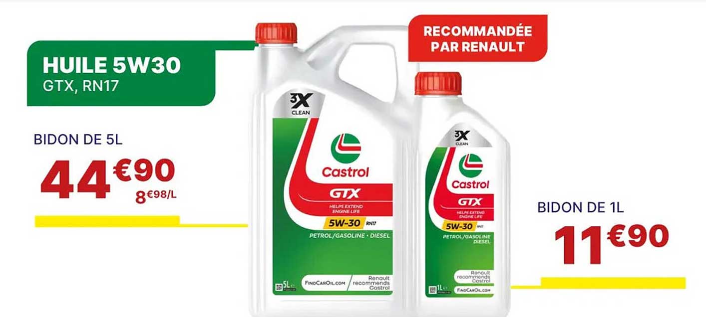 huile 5w30 gtx, rn17