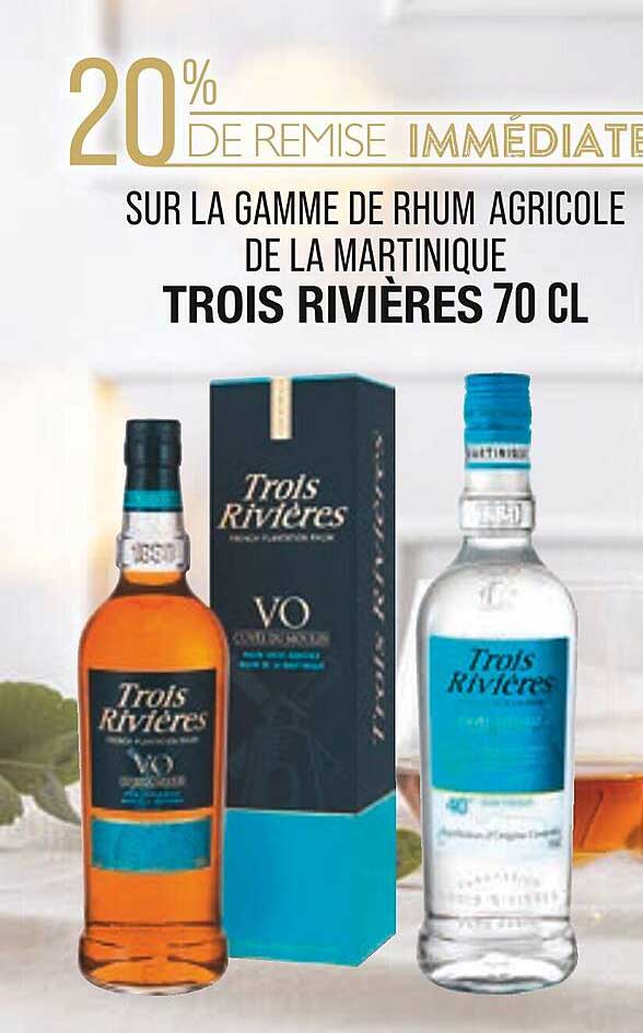 la gamme de rhum agricole de la martinique trois rivières
