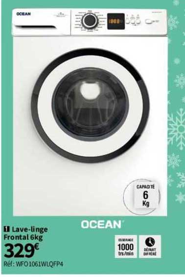 lave-linge frontal 6 kg océan