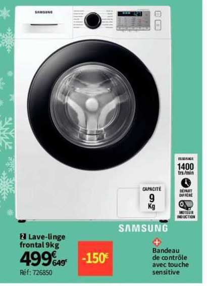 lave-linge frontal 9 kg samsung