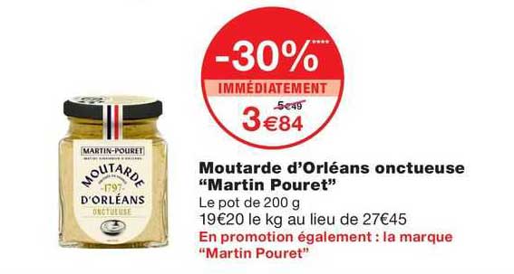 moutarde d'orléans onctueuse "martin pouret"