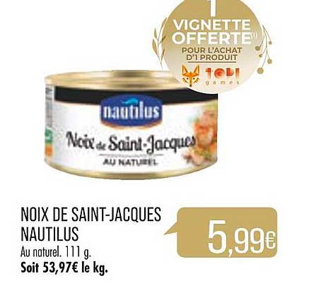noix de saint-jacques nautilus