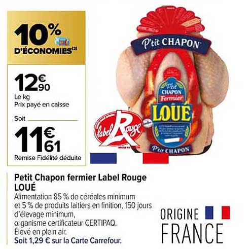 petit chapon fermier label rouge loué