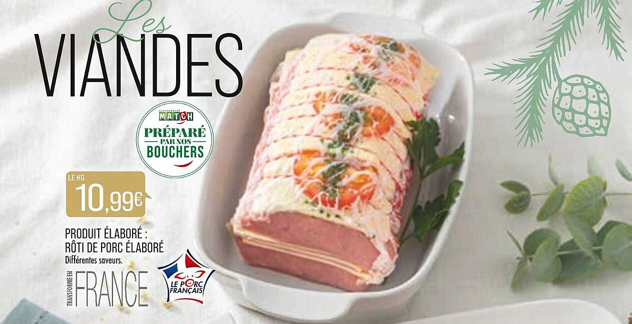 produit élaboré : rôti de porc élaboré