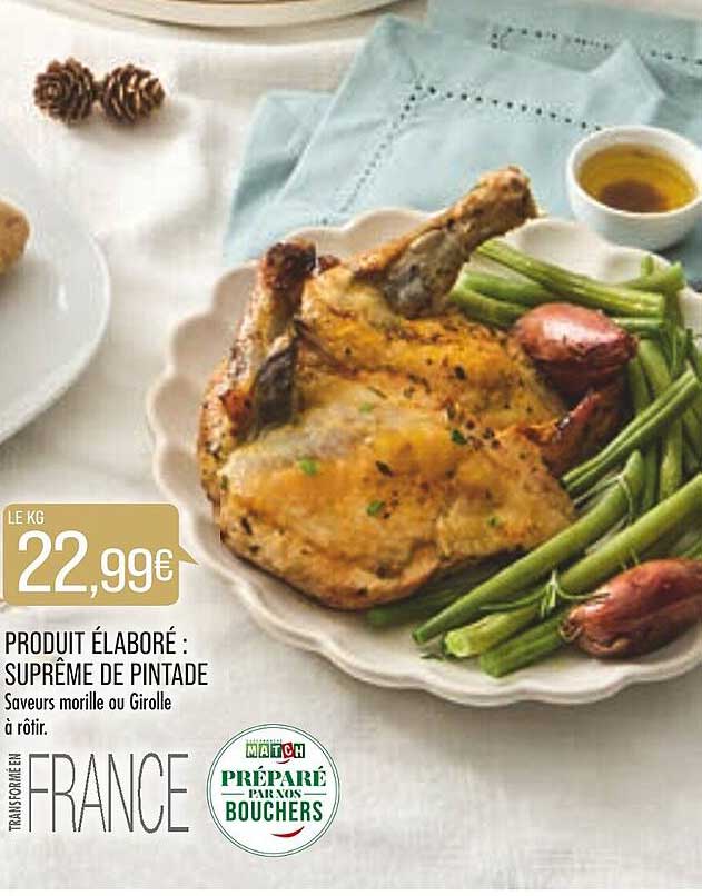 produit élaboré : suprême de pintade