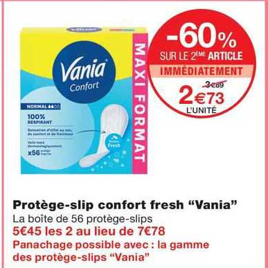 protège-slip confort fresh "vania"