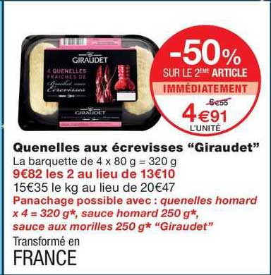 quenelles aux écrevisses "giraudet"