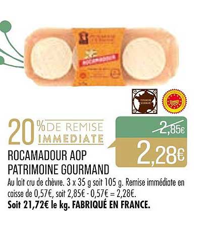Rocamadour Aop Patrimoine Gourmand