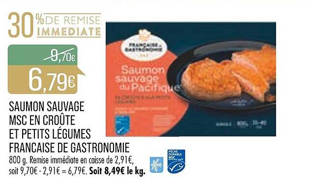Saumon Sauvage Msc En Croûte Et Petits Légumes Française De Gastronomie