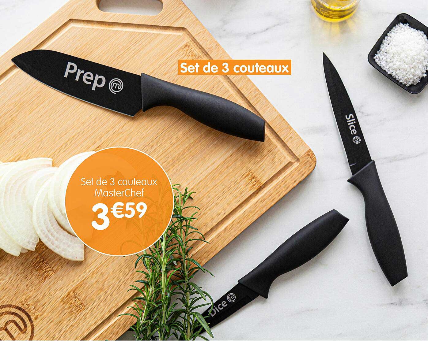 set de 3 couteaux masterChef