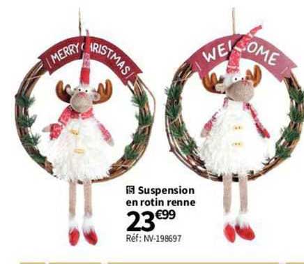 Suspension En Rotin Renne