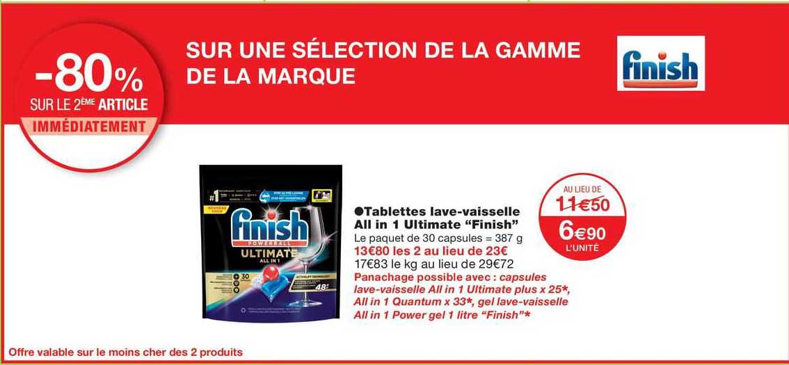 tablettes lave-vaisselle all in 1 ultimate "finish"