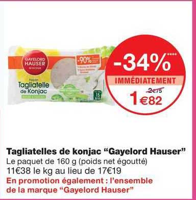 tagliatelles de konjac "gayelord hauser"
