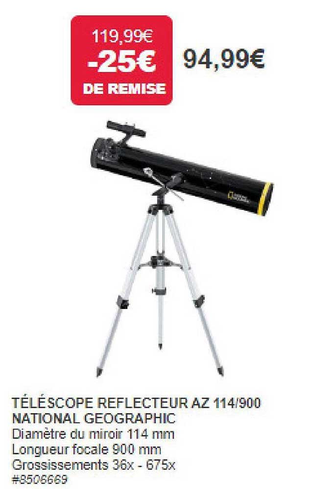 télescope réflecteur az 114/900 national geographic