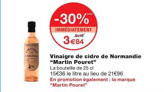 Vinaigre De Cidre De Normandie "martin Pouret"
