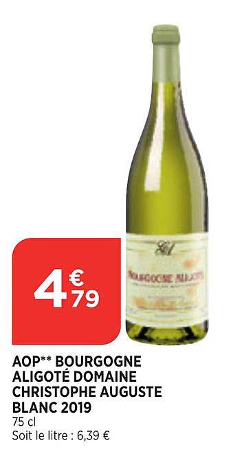 aop bourgogne aligoté domaine christophe auguste blanc 2019