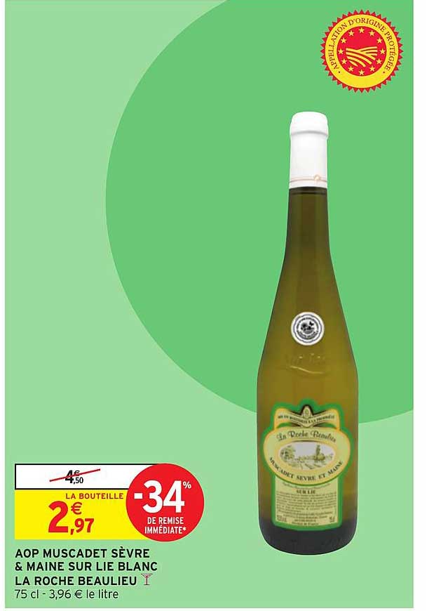 aop muscadet sèvre & maine sur lie blanc la roche beaulieu