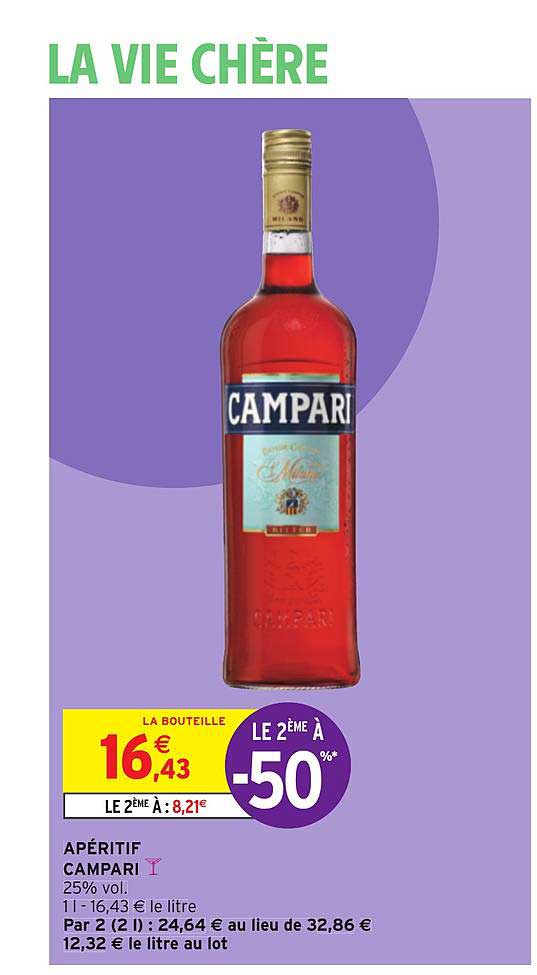 Apéritif Campari Le 2ème à -50%