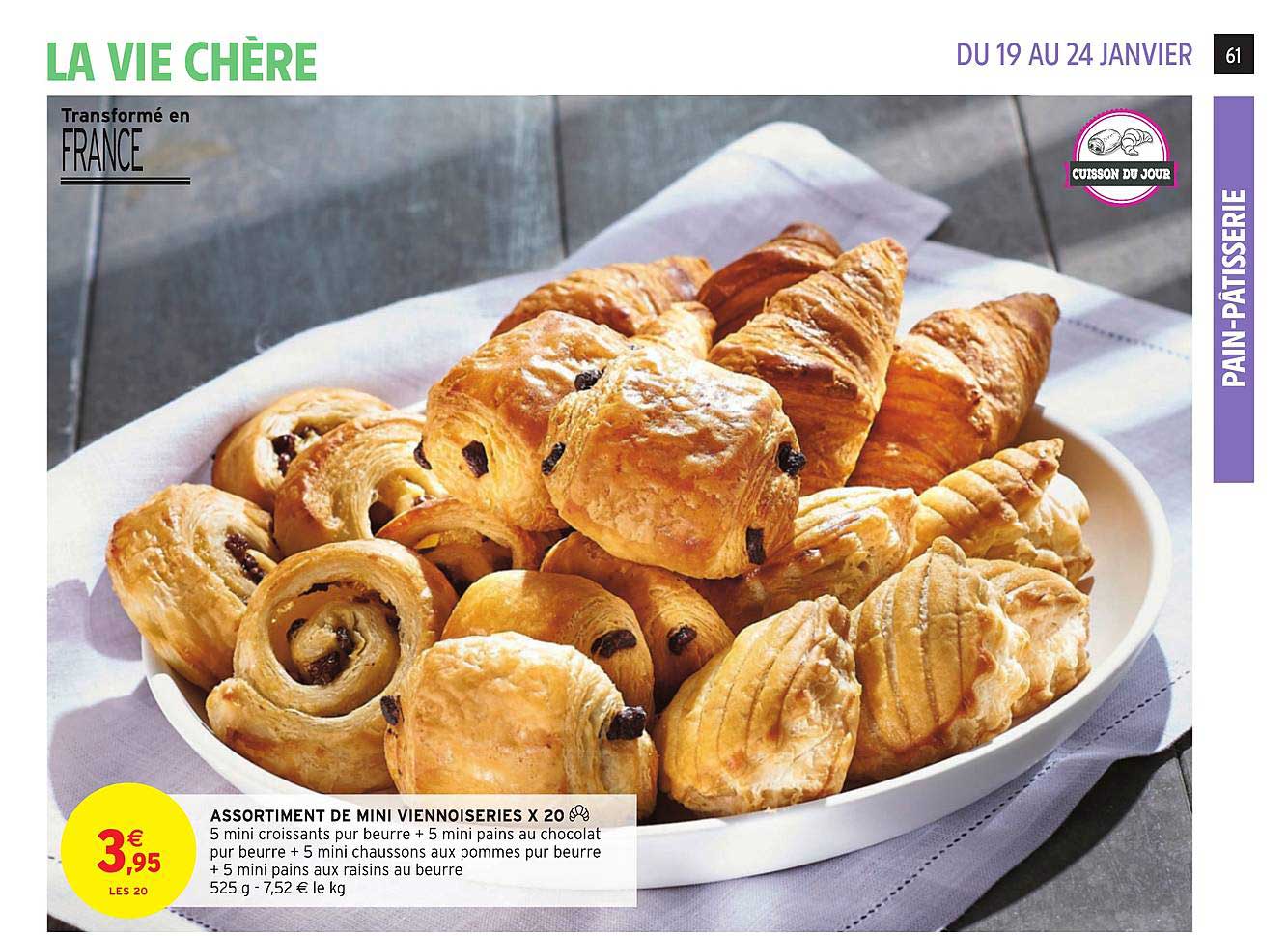 assortiment de mini viennoiseries x20