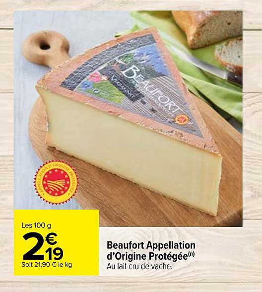 beaufort appellation d'origine protégée